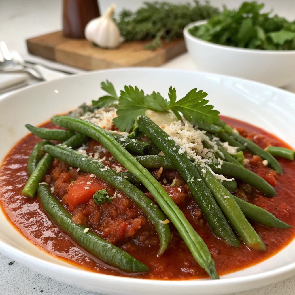 Home page 17 mediterranean green beans in tomato sauce