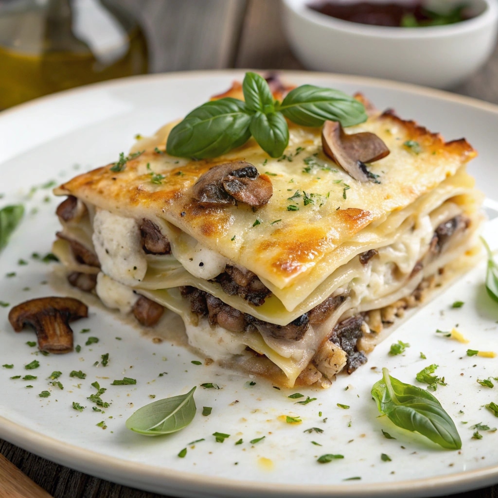 Vegetarian Thanksgiving Recipes 4 mushroom lasagna - Vegetarian Thanksgiving Recipes